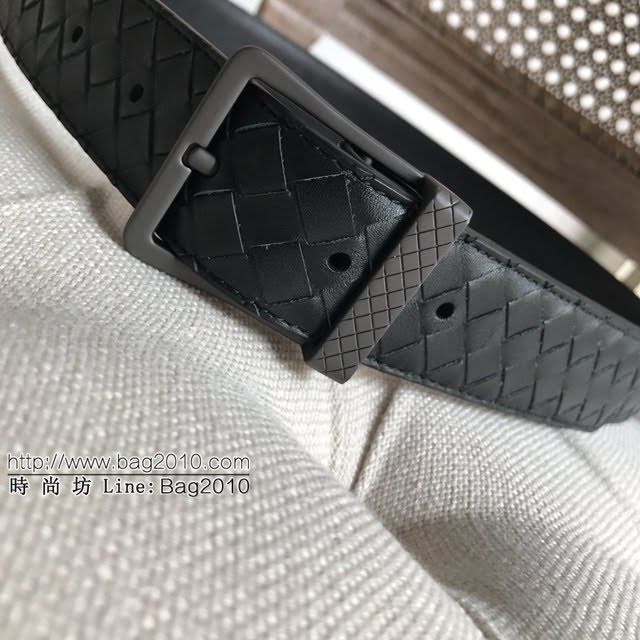 BV高端男士皮帶 寶緹嘉格紋編織扣雙面小牛皮腰帶  jjp1514